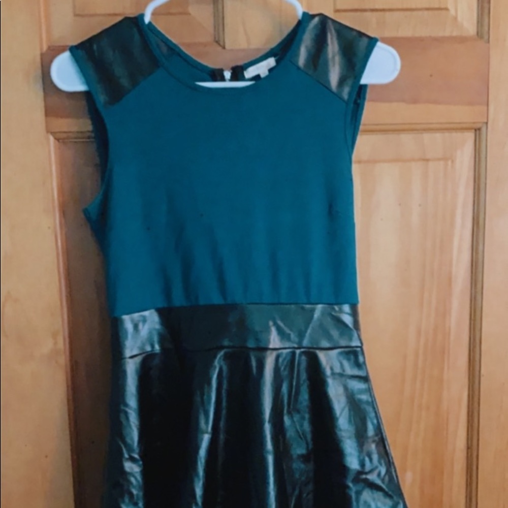 Boutique leather skirt dress